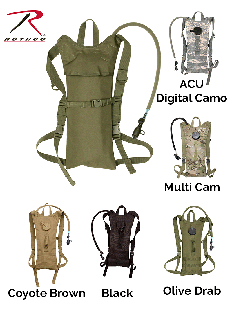 Tactical Gear - MOLLE 3 Liter Backstrap Hydration System