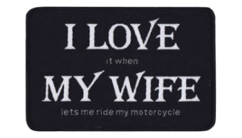 Stock Biker Patch - I Love My Wife