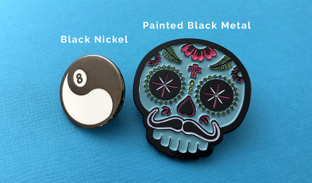 Black nickel vs painted black pins