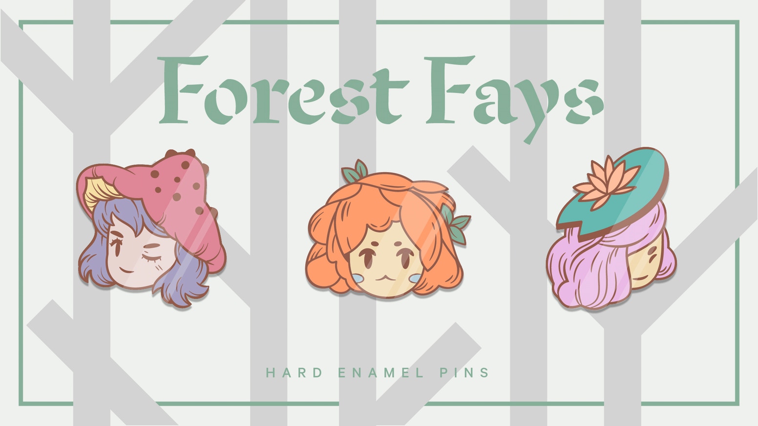 Forest Fays enamel pin Kickstarter main image