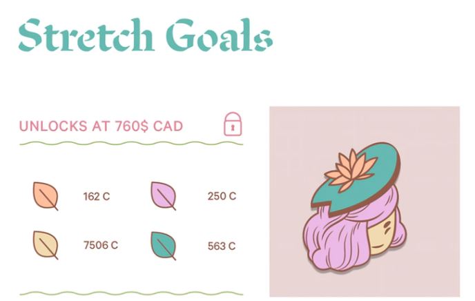 Kickstarter enamel pin stretch goal examples