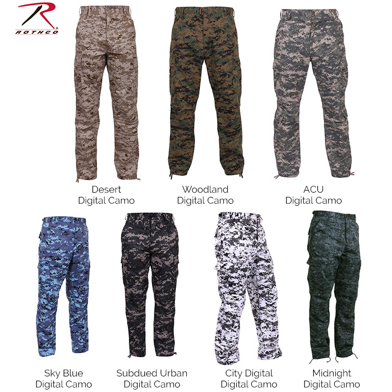 Combat Digital Pants - BDU (Battle Dress Uniform) - Rothco – Royal Military  Surplus