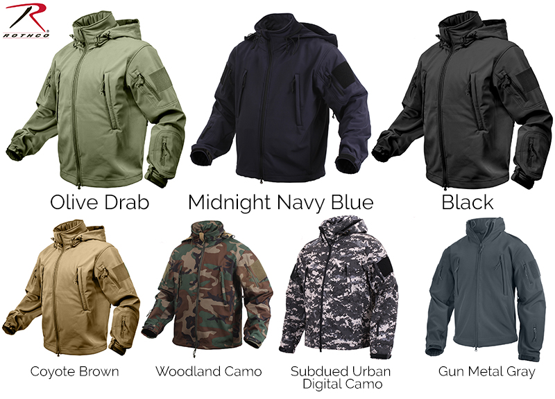 Rothco Spec Ops Tactical Softshell Jacket Size Chart