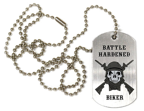 Battle-Hardened Biker Dog Tag