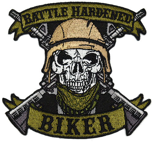Battle-Hardened Biker Small Patch