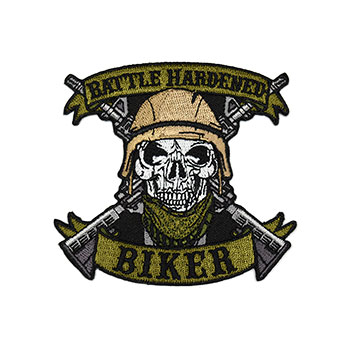 Battle-Hardened Biker Small Patch