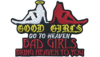 Stock Biker Patch - Good Girls/Bad Girls Heaven