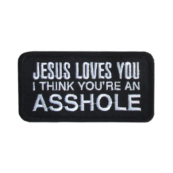 Stock Biker Patch - Jesus Loves You