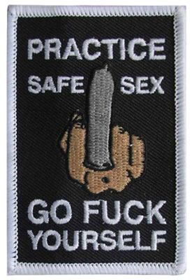 Stock Biker Patch - Practice Safe Sex