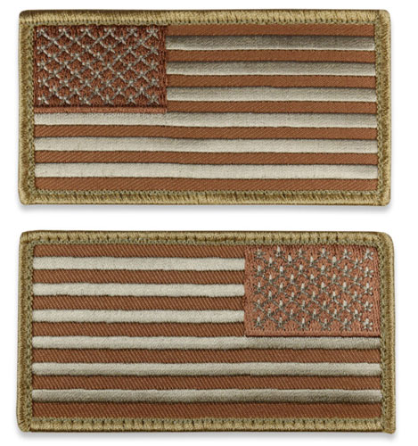 US Flag Patch Desert | Velcro, 2 x 3.25