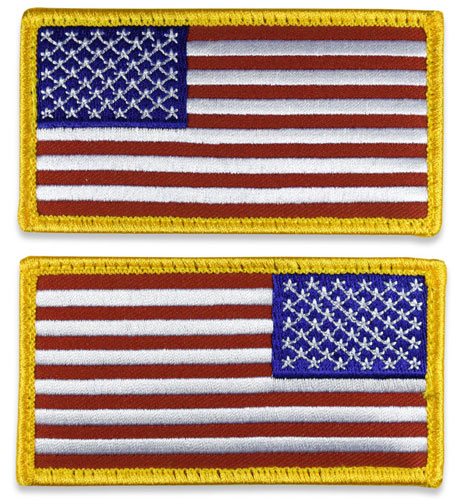 US Flag PVC Patch Vertical