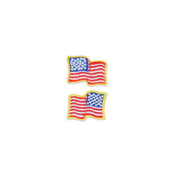 US Flag Patch - 1 x .875, Waving Gold, Small