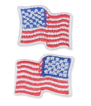 US Flag Patch - 1 x .875, Waving White, Small