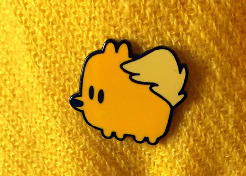 Nina Boyce Pom Dog Hard Enamel Pin