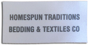 homespun printed label