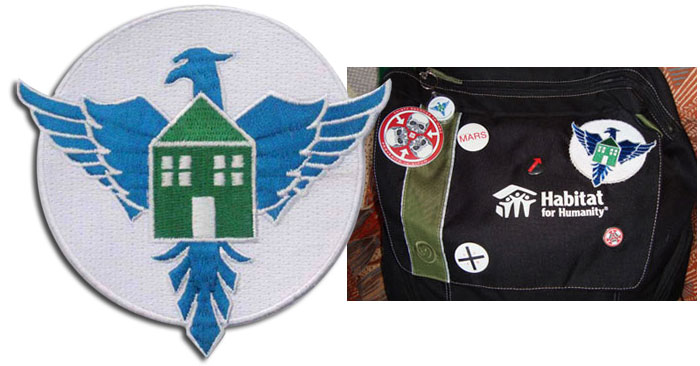 Patches on bag