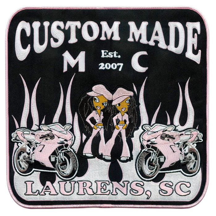 Custom Patches for Jackets Large Back Patch Rocker Patch Custom Name Patch  Embroidered Motorcycle 12 X 2 Side Rocker Patch 