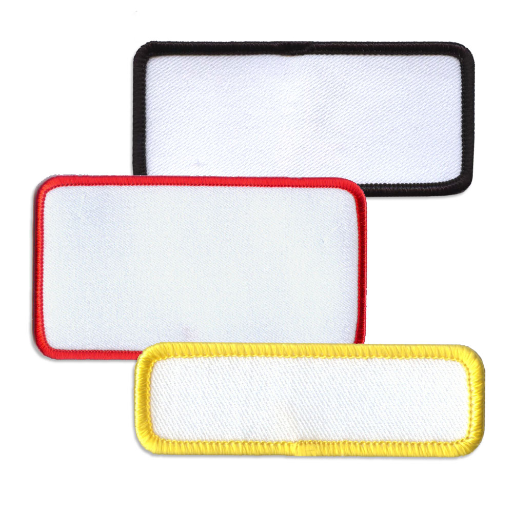 Rectangle Blank Patch 2 x 4 White Patch w/Royal