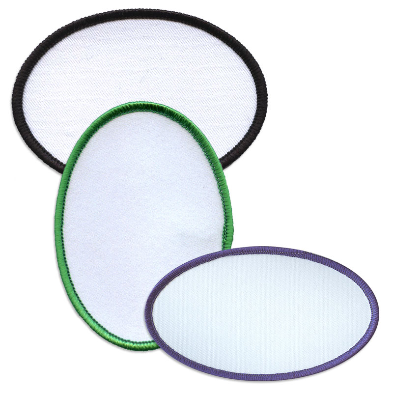 Round Hat Patch Sublimation Blank with Merrow White or Black Trim. App –  Sublimation Blanks Company