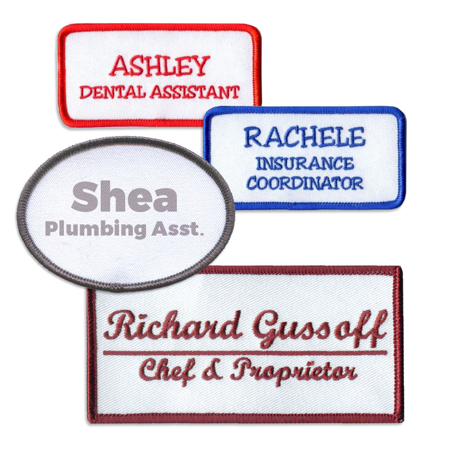 Embroidered clearance name patches