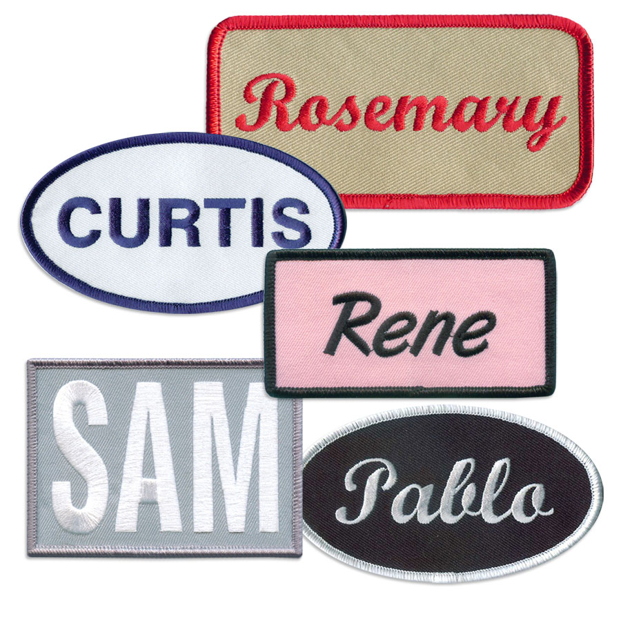 Retro Embroidered Name Patch, Personalised Patches